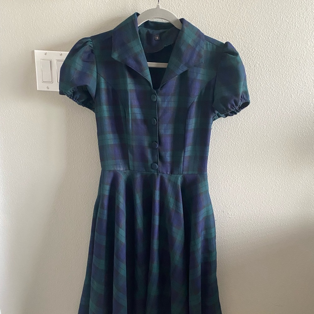 Collectif plaid swing dress
